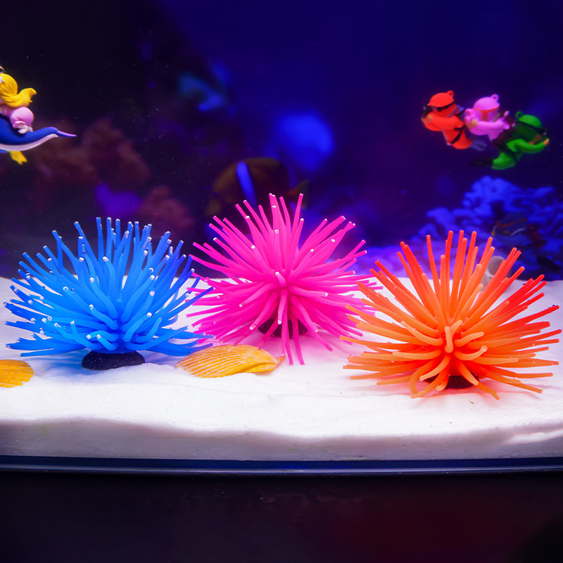 Aquarium Plant Utensils - 8/10cm Simulated Silicone Soft Plant Glowing