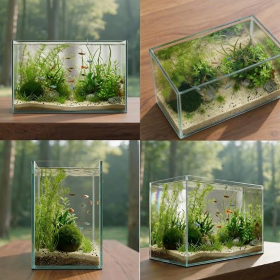Glass Fish Tank Open-Back Lid  - Planted Aquarium Betta recensione e prezzo