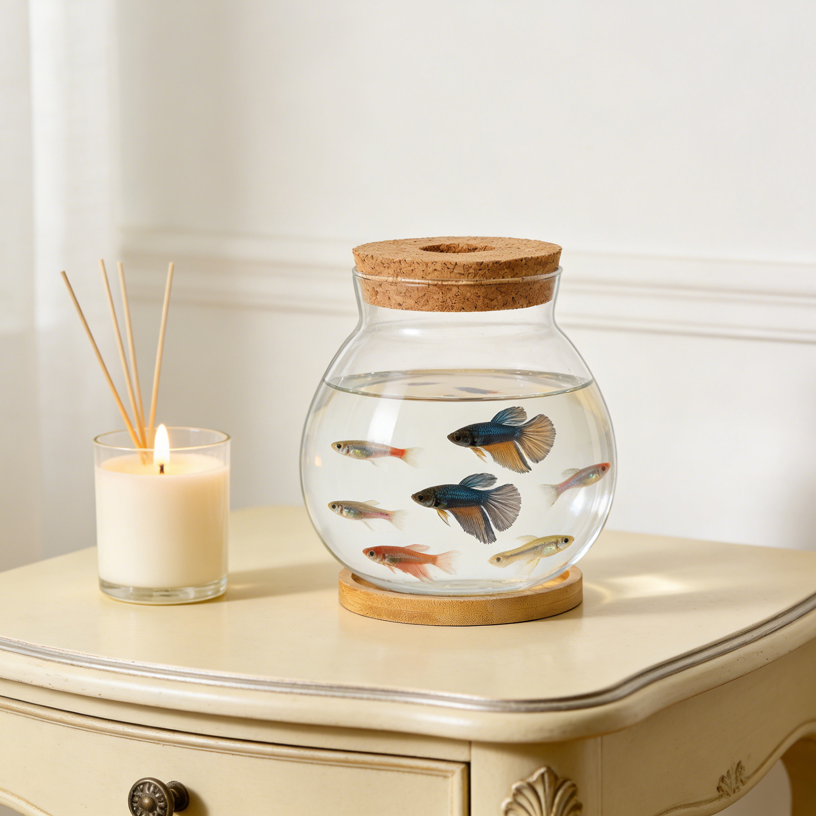 Glass Betta Fish Bowl Small De - Planted Aquarium Betta recensione e prezzo