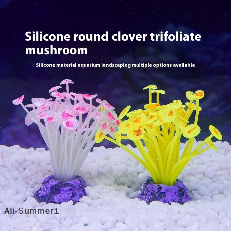 【E】Silicone Mushroom Artificia - Planted Aquarium Pictures recensione e prezzo