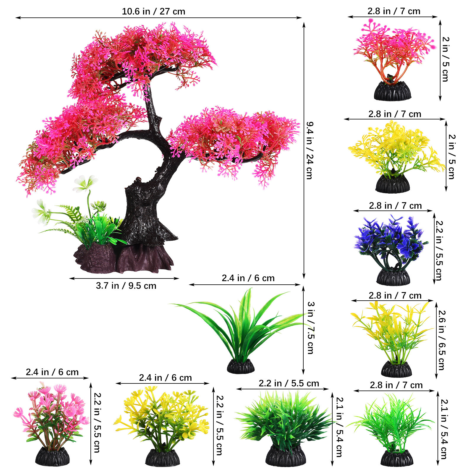 10Pcs Realistic Aquarium Plant - Planted Aquarium Betta recensione e prezzo